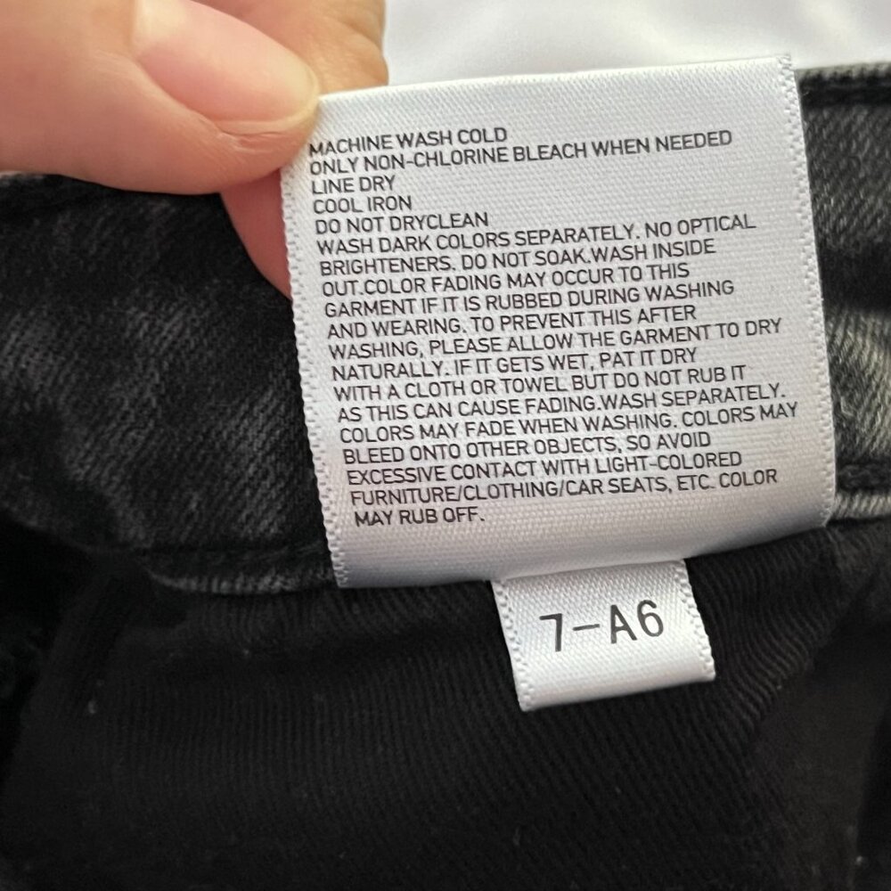 Uniqlo Gray Black High Rise Skinny Cotton Jeans Size 27/33 - Picture 5 of 5